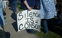Silence Is Consent Sign